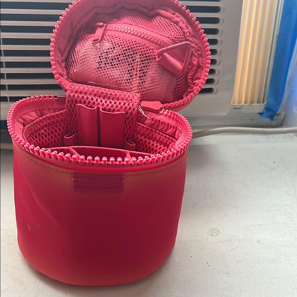 Dagne Dover Pink Cosmetic Case with Structured Design